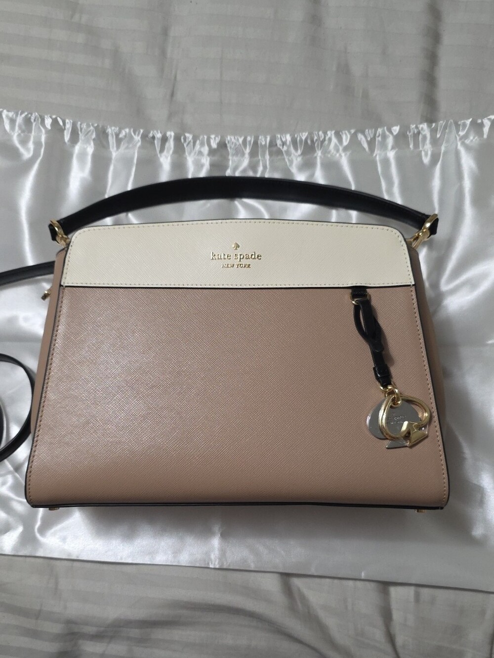 Madison Colorblock Saffiano Medium Satchel Bag